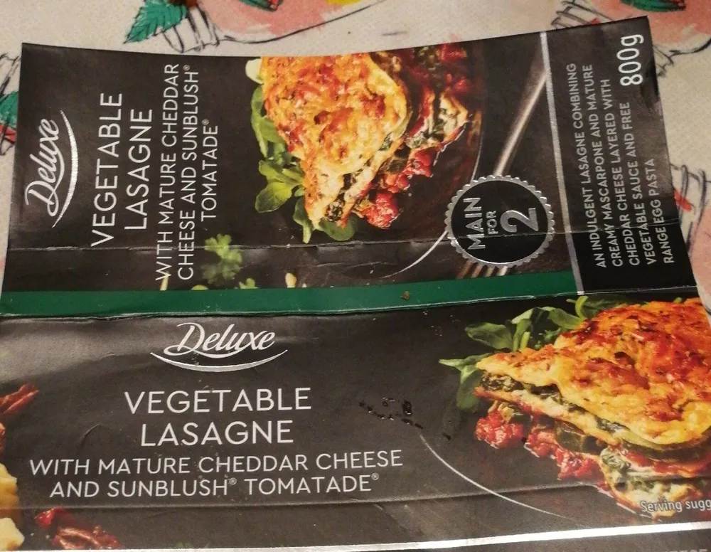 Vegetable lasagne
