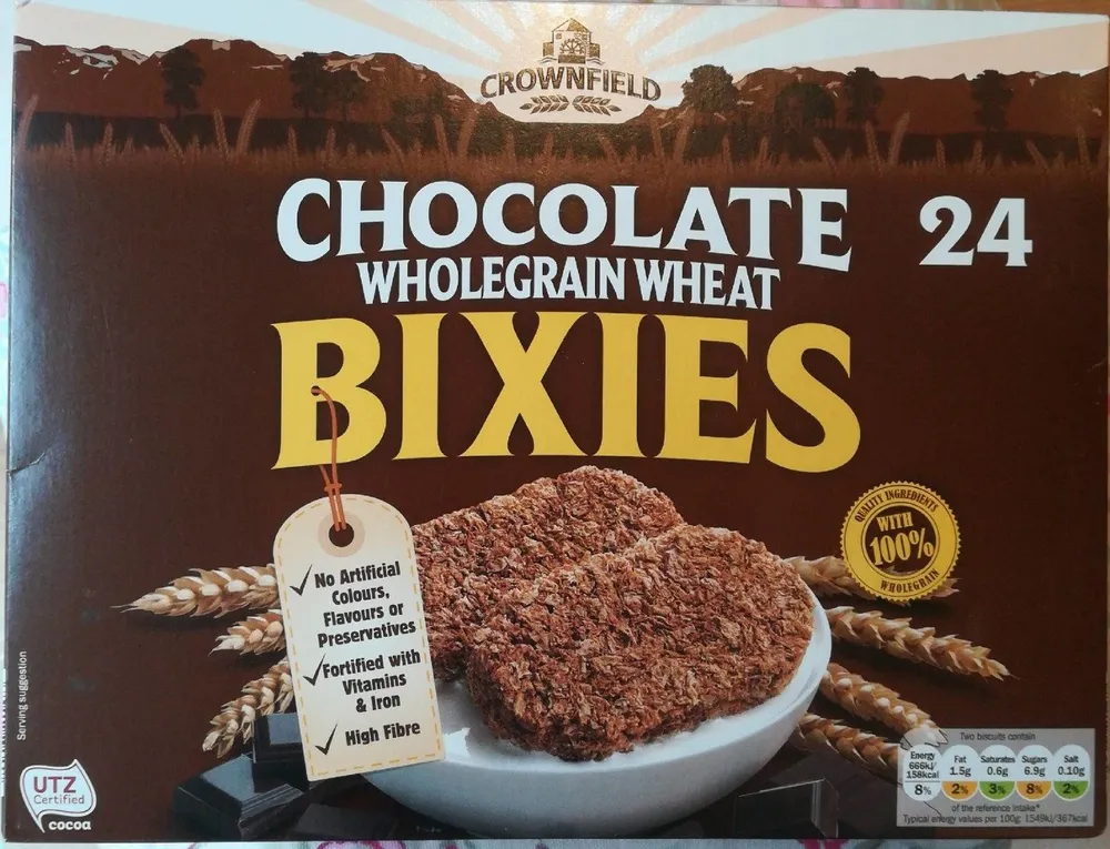 Chocolate wholegrain wheat bixies