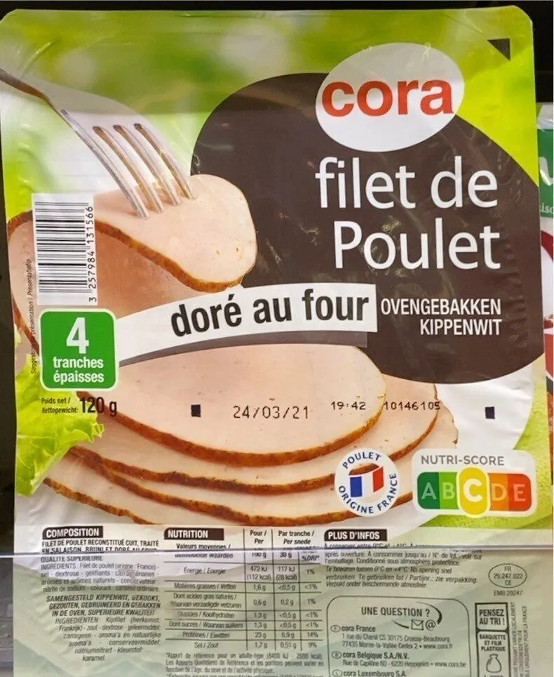 Filet de poulet doré au four