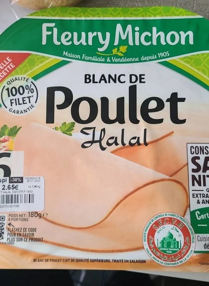 Blanc de poulet halal