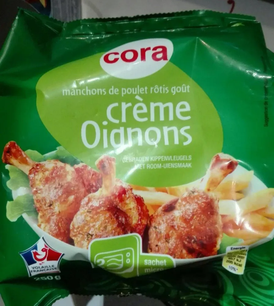 Manchons de poulet crème oignons