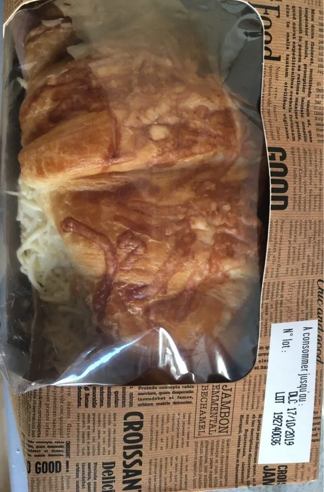 Le croissant jambon,emmental, béchamel