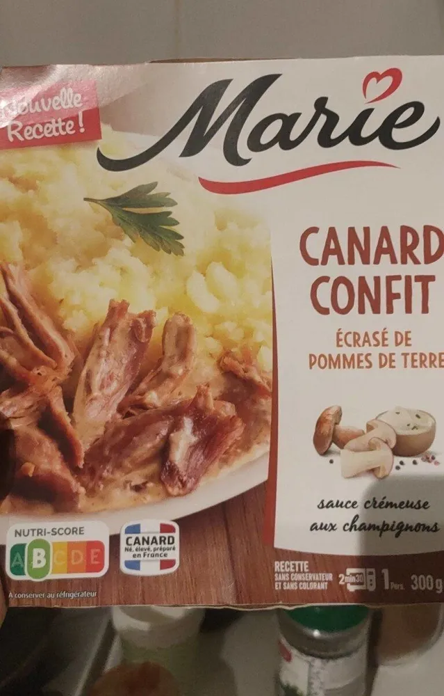 Canard confit écraser de pomme de terre