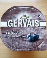Gervais le yaourt sur lit de myrtilles
