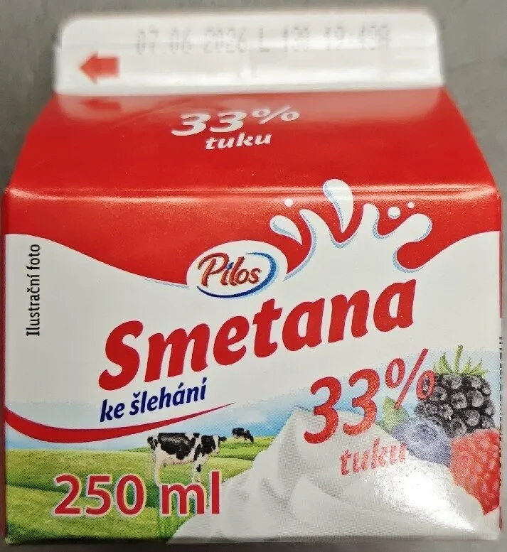 Smetana 33% tuku ke šlehání
