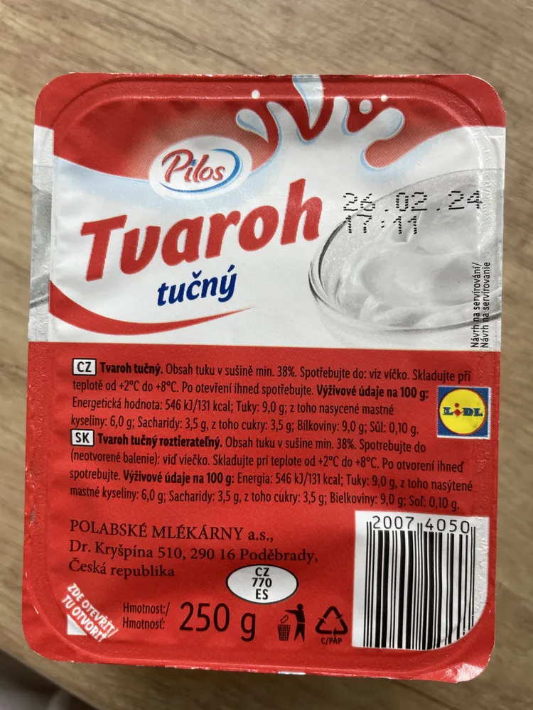 Tvaroh plnotučný