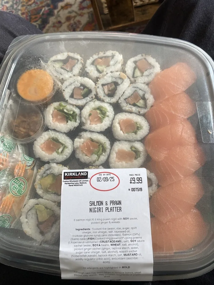 Salmon & Prawn Nigiri Platter Costco