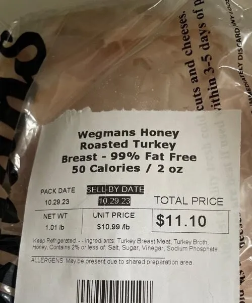 Wegmans honey roasted Turkey