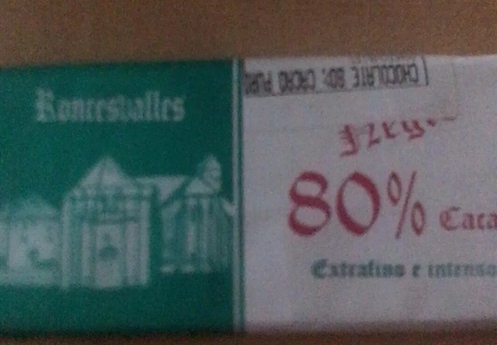 Chocolate 80% cacao puro