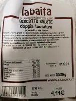 Biscotto salute doppia tostatura