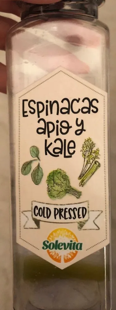 Espinacas apio y kale