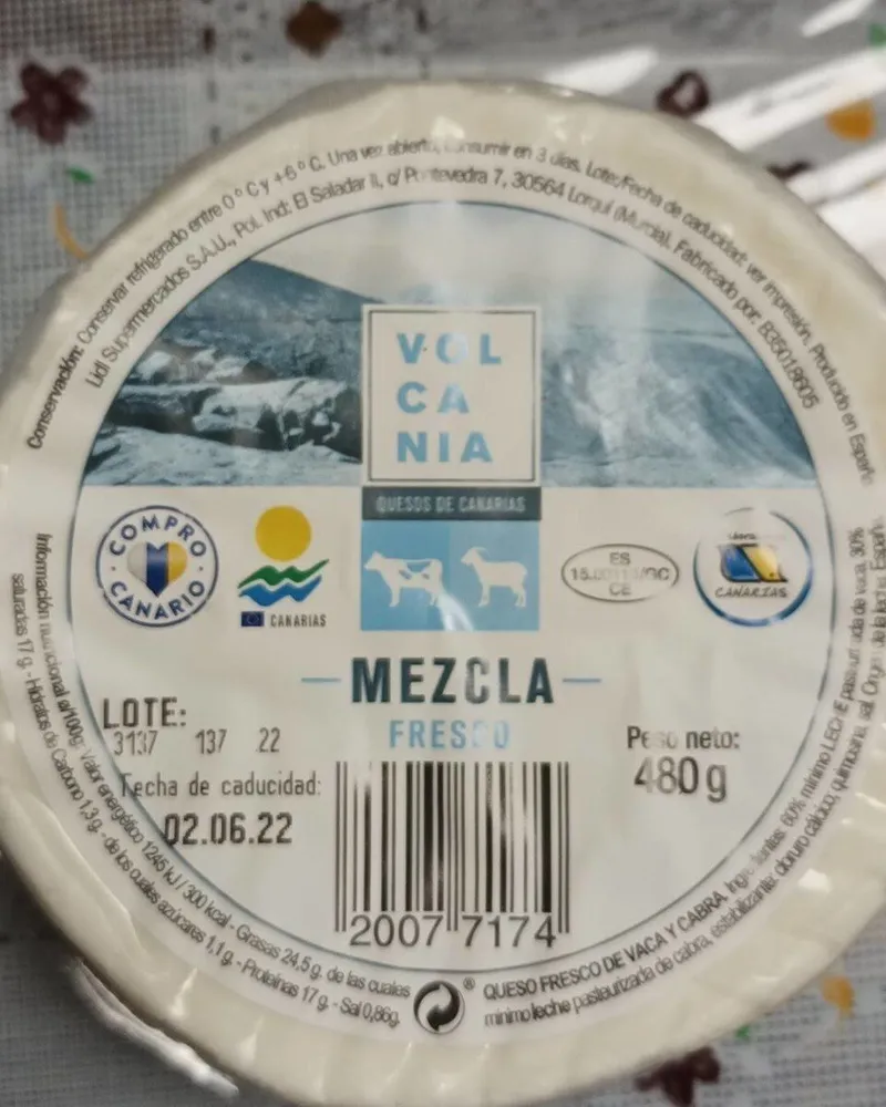 Queso de mezcla fresco
