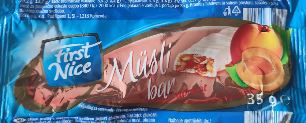 müsli bar apricot