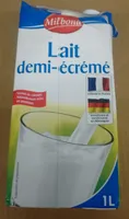 Lait demi-écrémé stérilisé UHT