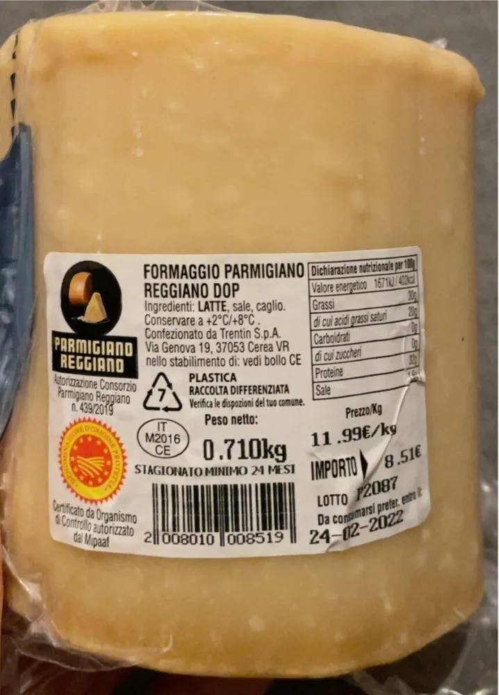 Formaggio parmigiano DOP
