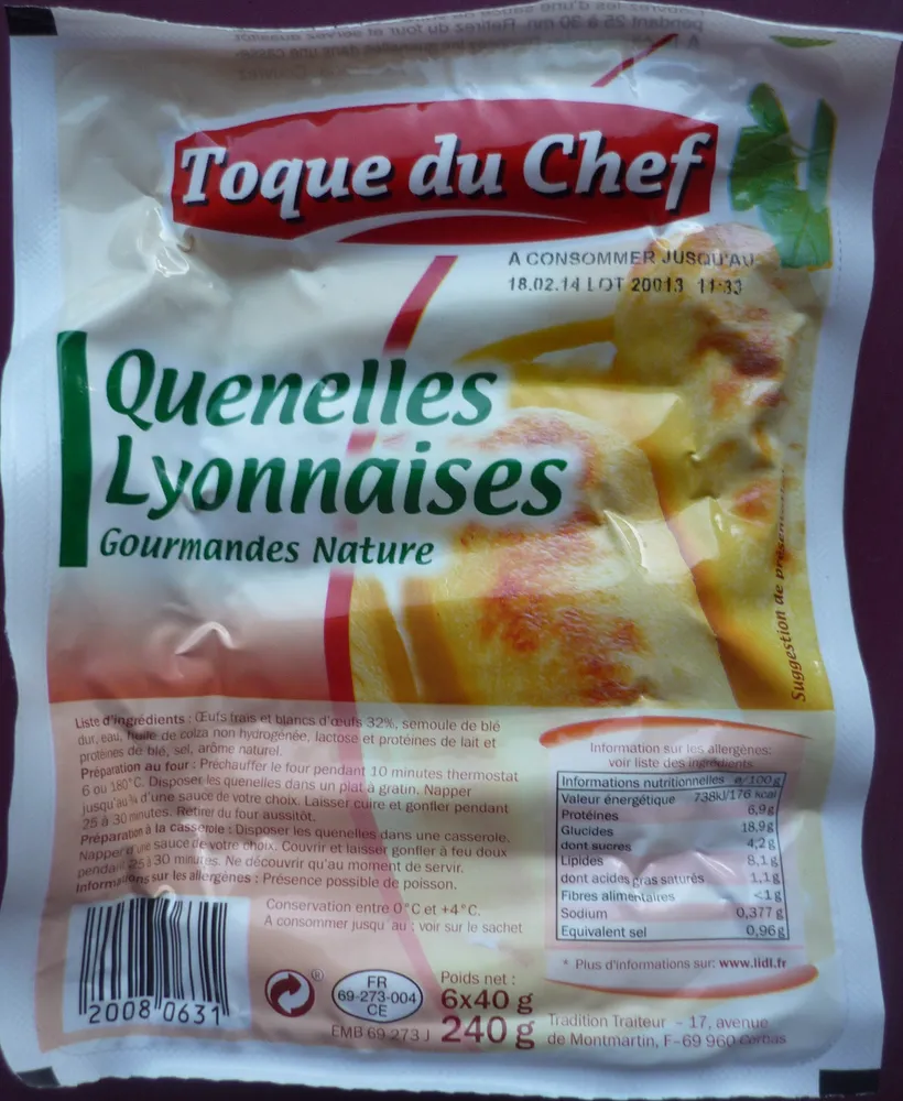 Quenelles lyonnaises gourmandes nature