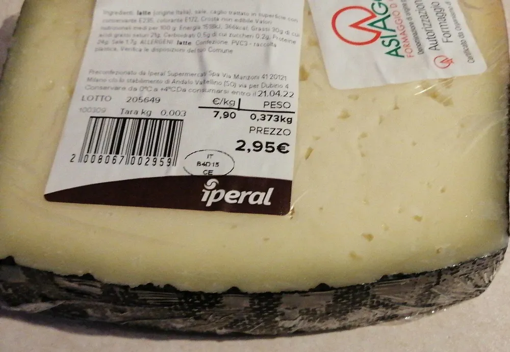 Asiago dop