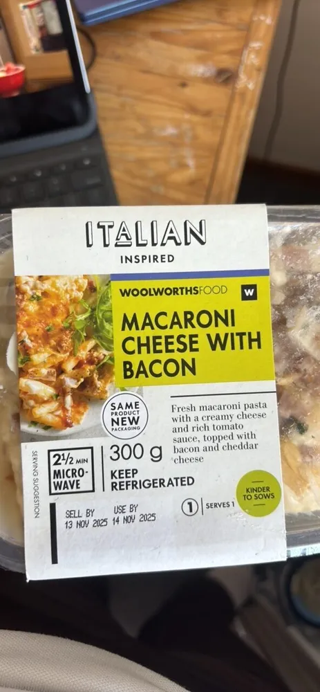 MACARONI CHEESE WITH BACON
