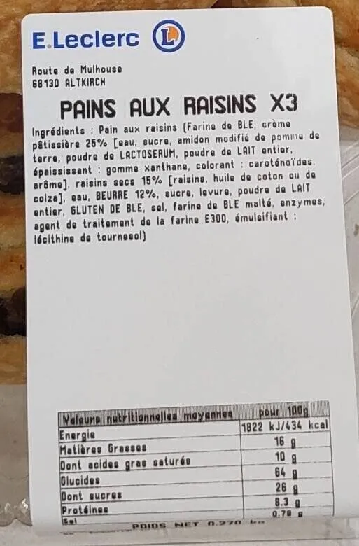 Pains au raisins