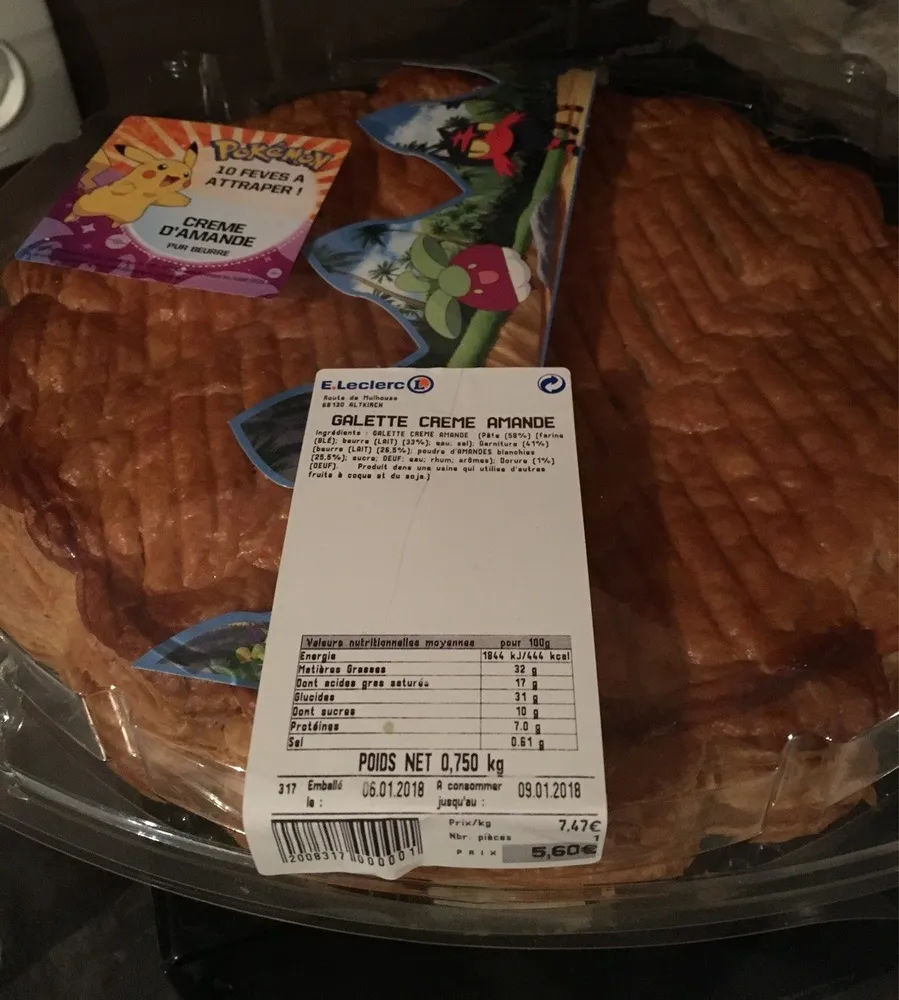 Galette crème amande