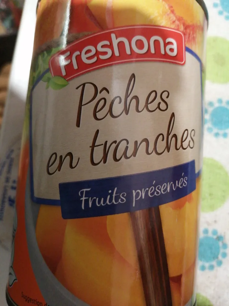 Peches en tranches