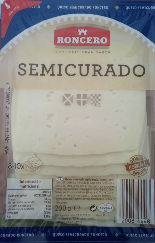 Queso de mezcla semicurado