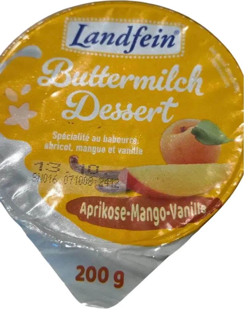 Buttermilch Dessert Aprikose-Mango-Vanille