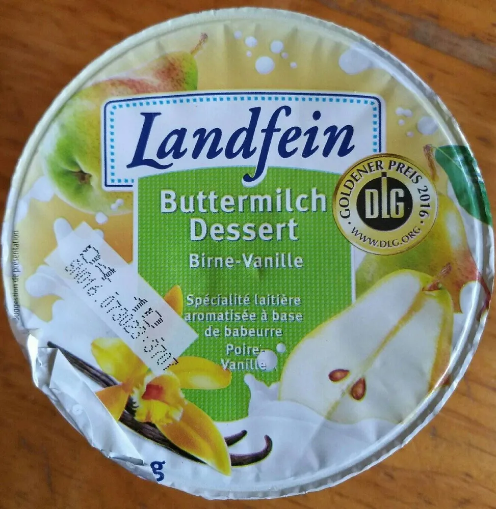 Buttermilch Dessert Birne-Vanille
