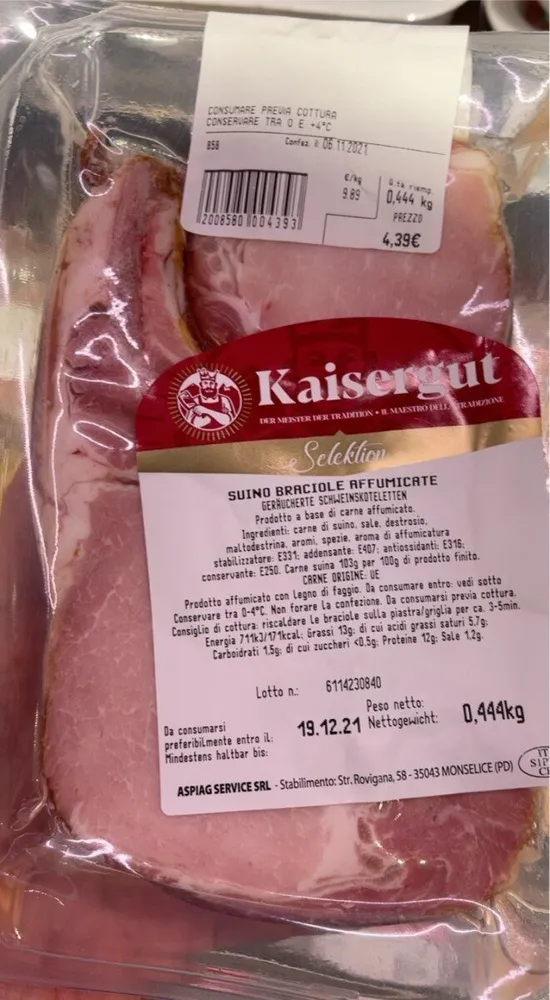 Suino braciole affumicate