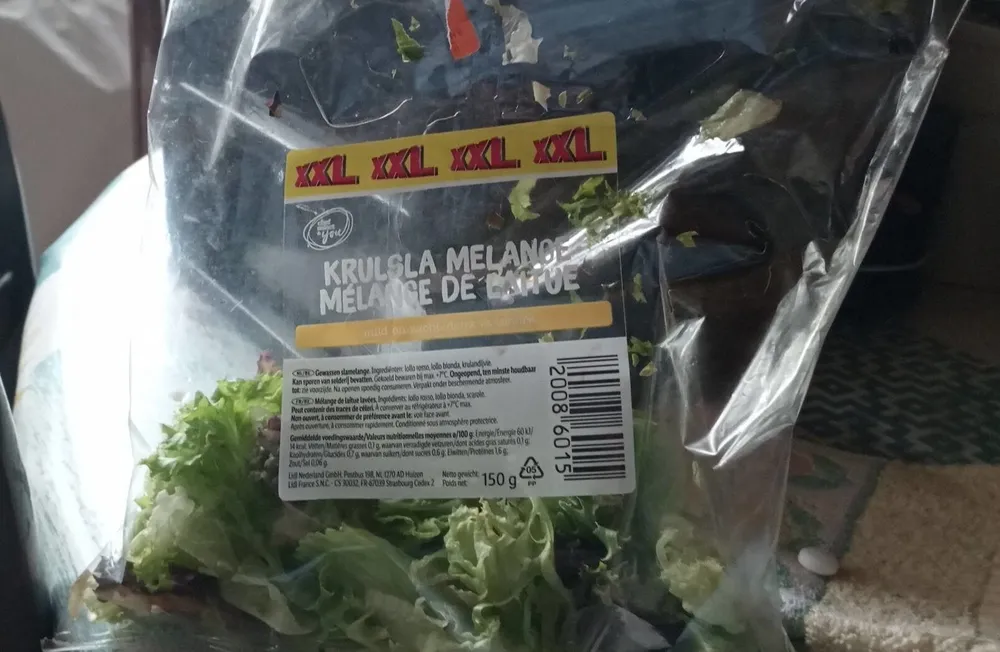 Mélange de laitue lavées