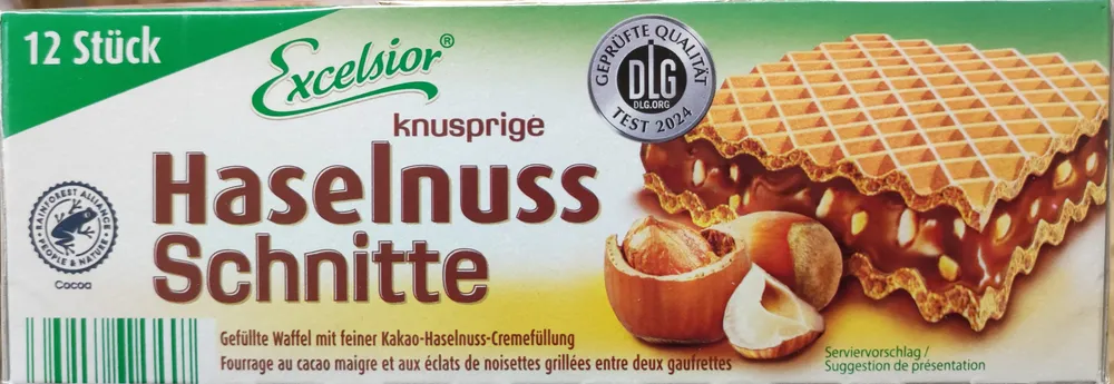 Knusprige Haselnuss Schnitte