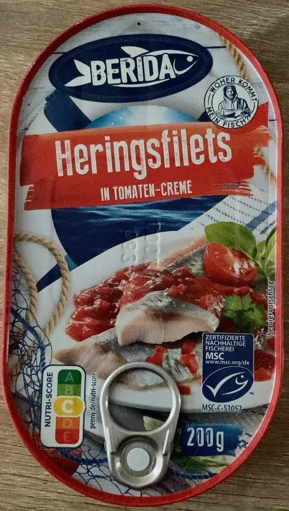 Heringsfilets in Tomaten-Creme