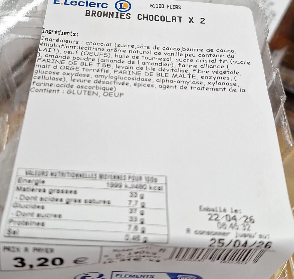 Brownie chocolat