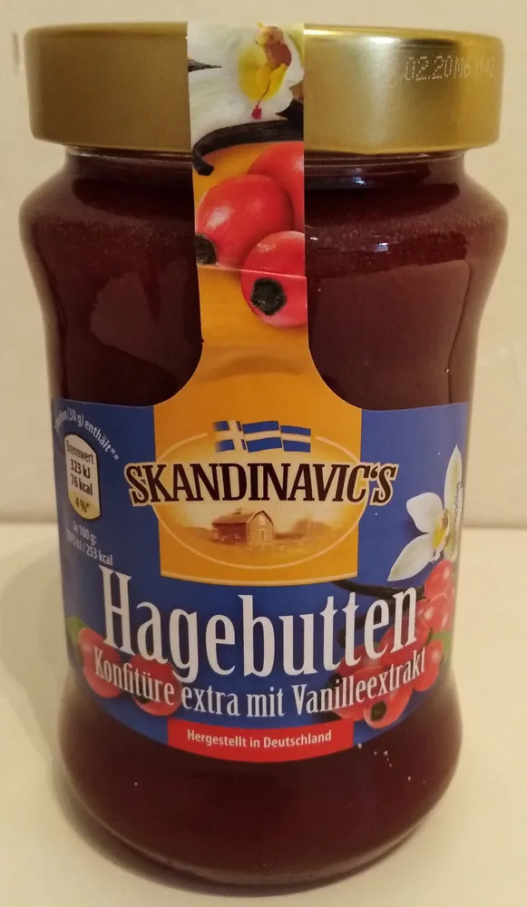 Hagebutten Konfitüre extra mit Vanilleextrakt