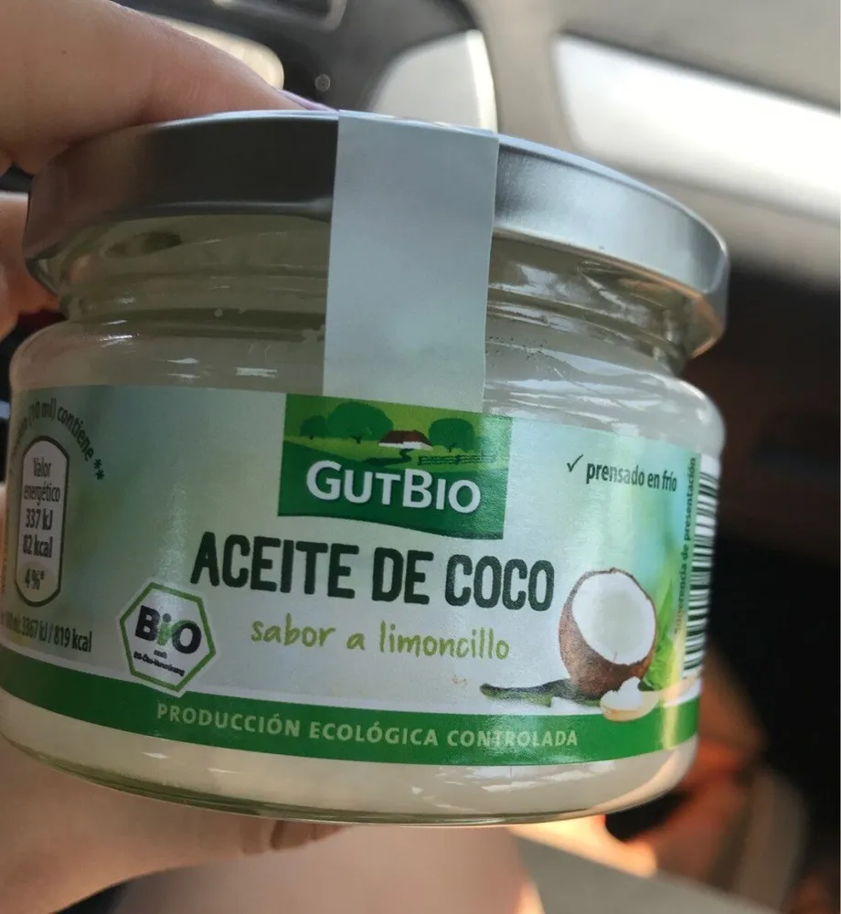 Aceite de coco con sabor a limoncillo