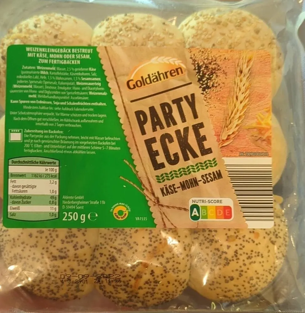 Party Ecke Käse Mohn Sesam