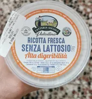 Ricotta fresca senza lattosio alta digeribilità