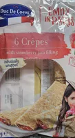 6 Crêpes with strawberry jam filling
