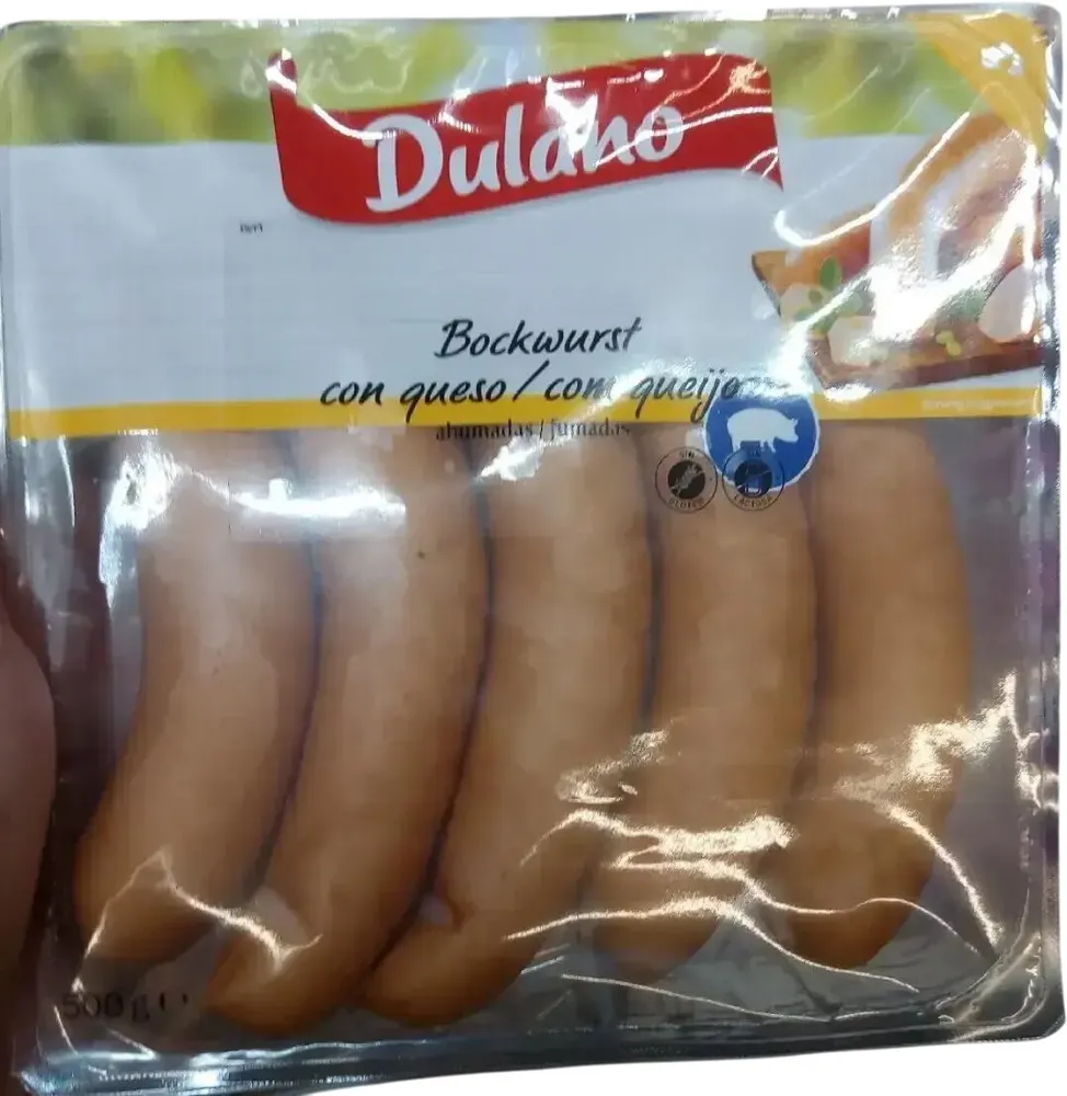 Bockwurst con queso