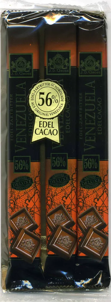 Edel-Zartbitter-Schokolade Venezuela 56% Kakao