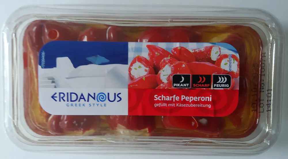 Scharfe Peperoni – gefüllt mit Käsezubereitung