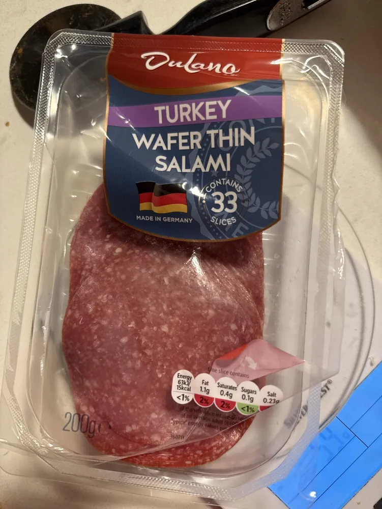Leichte delikatess Truthahnsalami