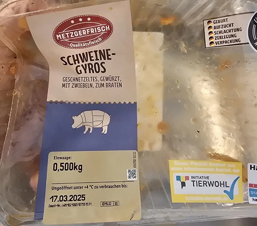 schweine Geschnetzeltes, „Gyros Art“