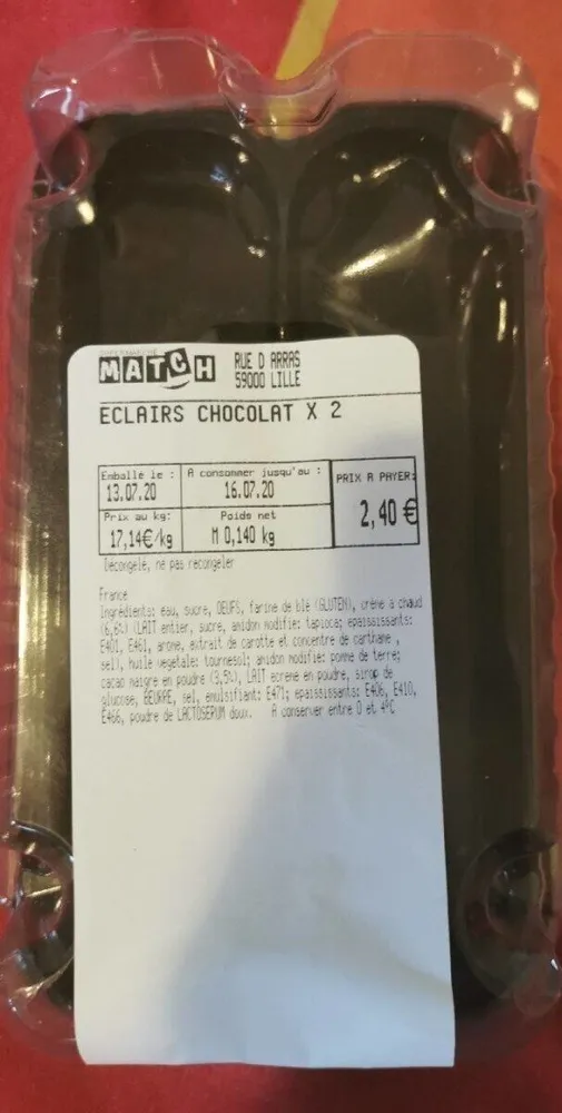 Éclairs au chocolat x2