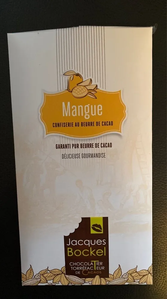 Tablette de chocolat mangue