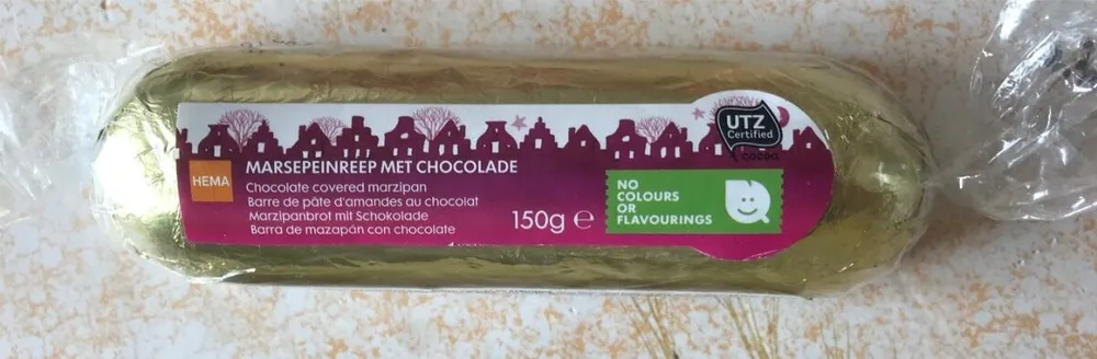 Barre de pate d'amandes au chocolat