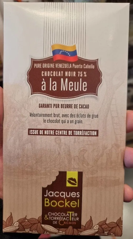 Chocolat noir 75% à la meule