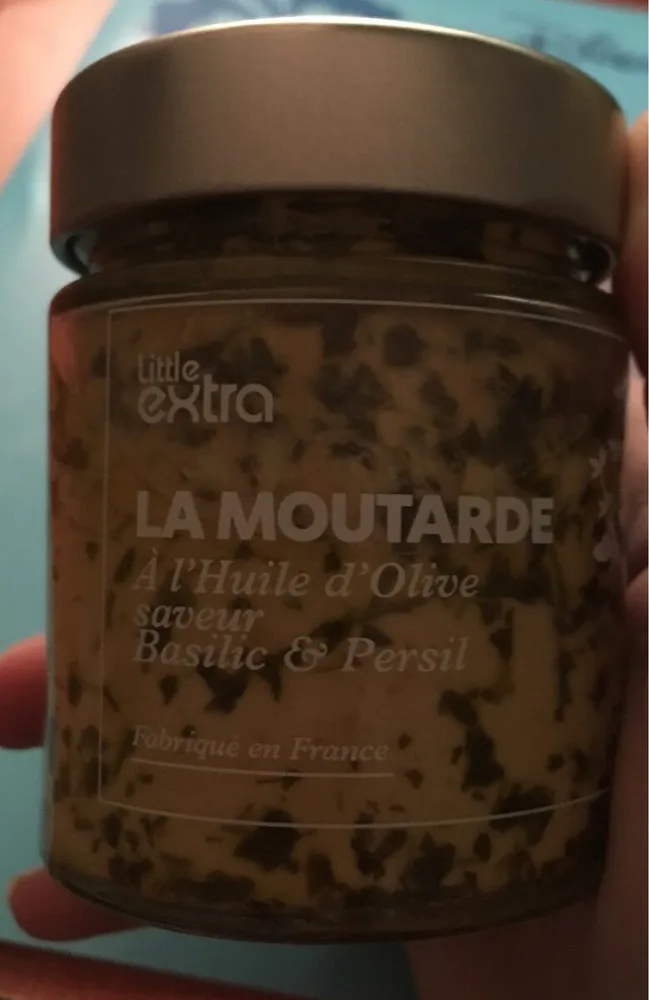 Moutarde a l'huile d'olive saveur basilic et persil