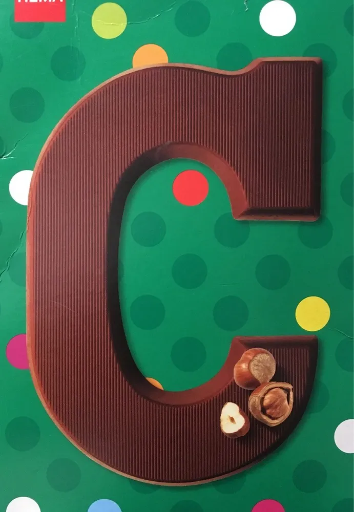 Lettre chocolat au lait aux noisettes