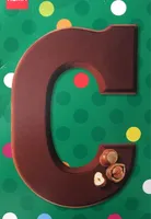 Lettre chocolat au lait aux noisettes